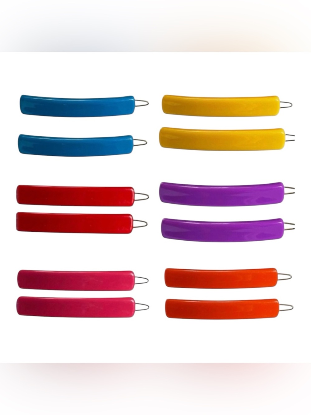 1980’s Vintage Bright‎ Colored Hair Clips Barrettes, Made in the USA, You Choose